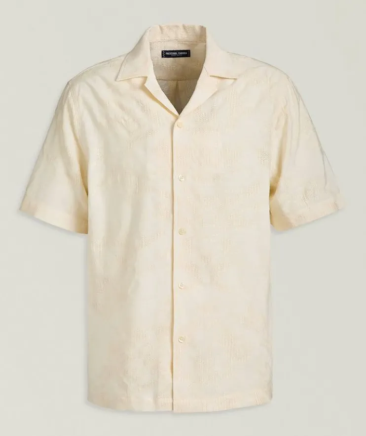 Franca Raffia Jacquard Camp Shirt