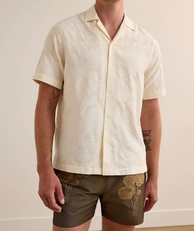 Franca Raffia Jacquard Camp Shirt
