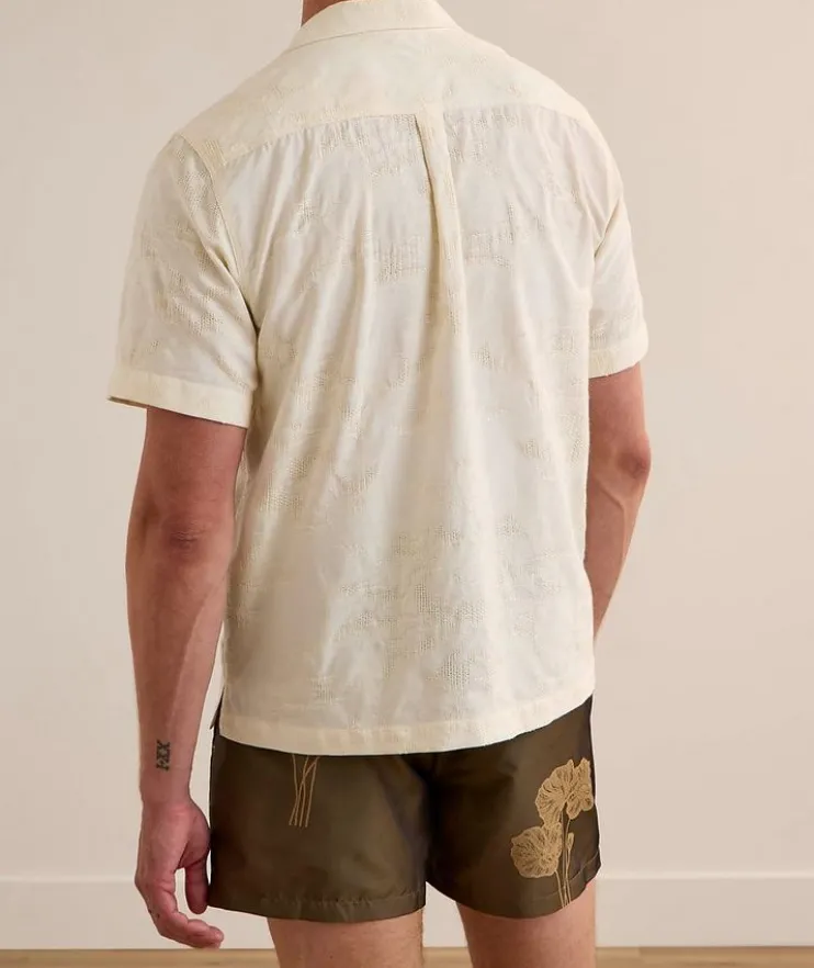 Franca Raffia Jacquard Camp Shirt