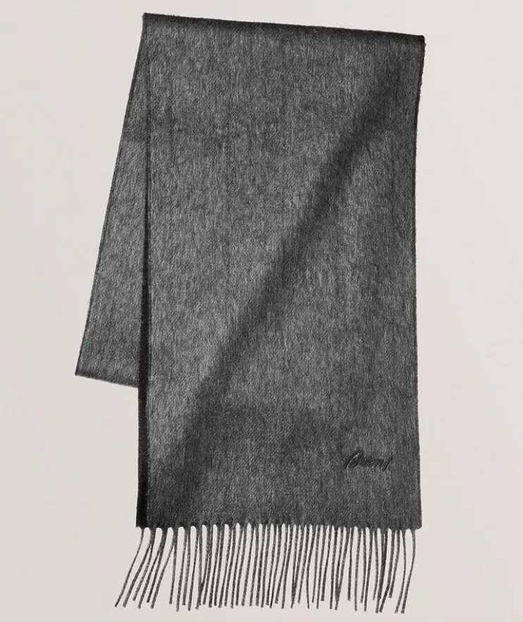 Fringed Silk-Cashmere Scarf