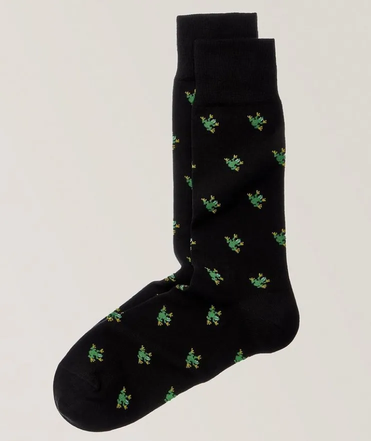 Frog Stretch-Cotton Crew Socks