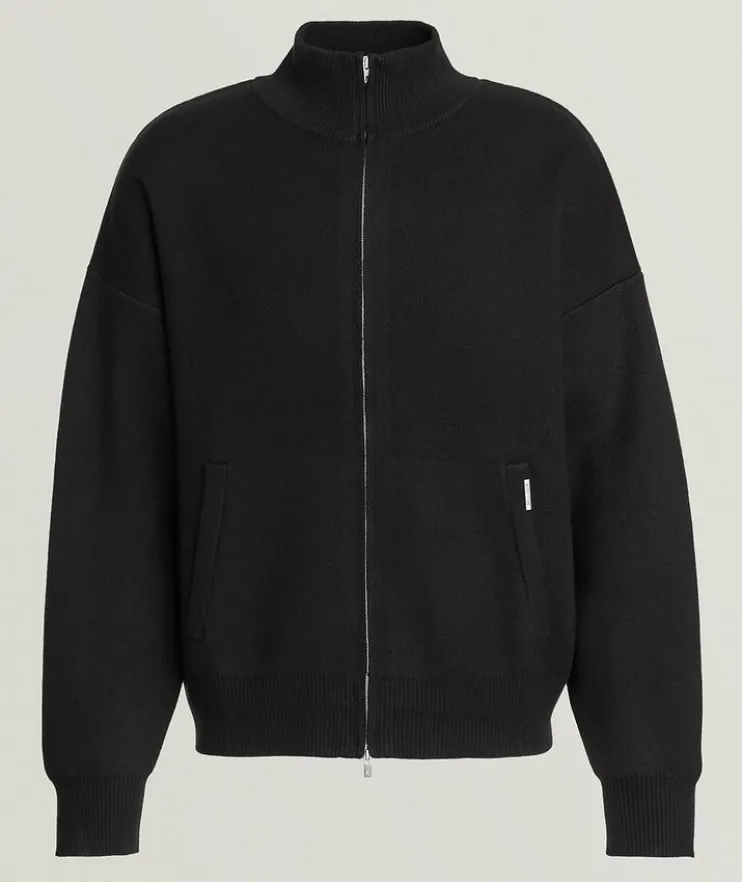 Full-Zip Initial Knitted Track Jacket