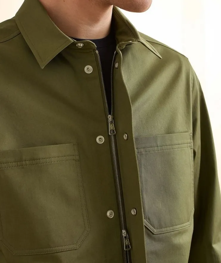 Gabardine Stretch-Cotton Overshirt