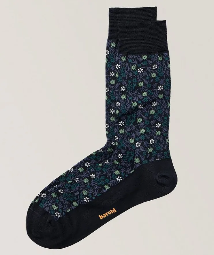 Garden Party Stretch-Cotton Socks