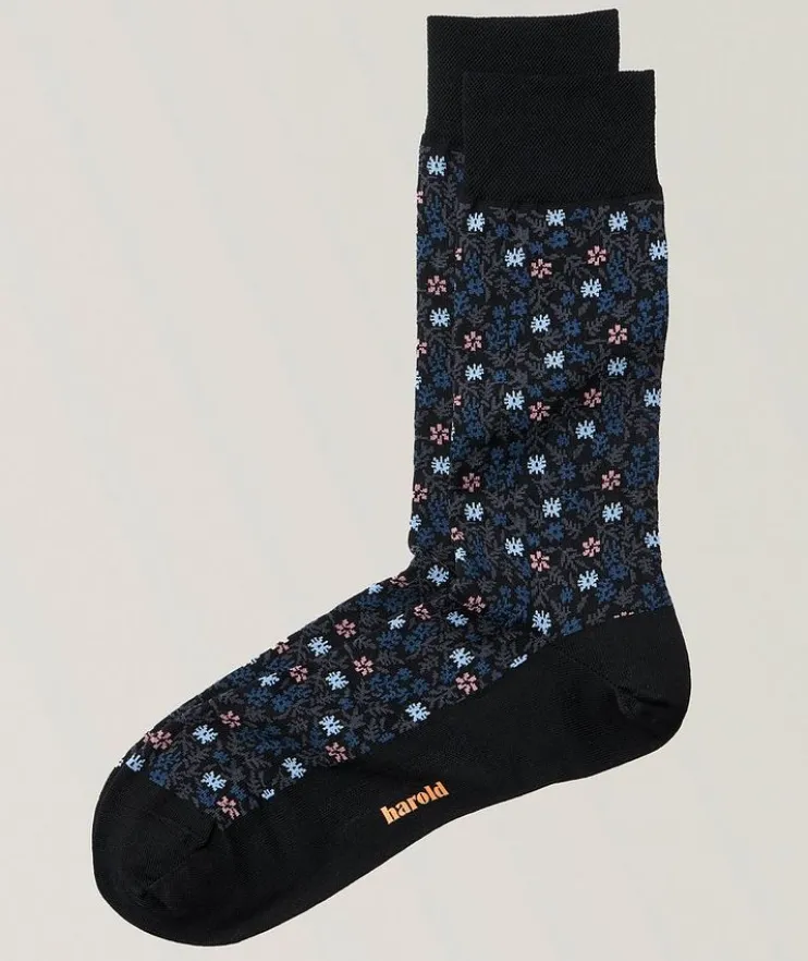 Garden Party Stretch-Cotton Socks