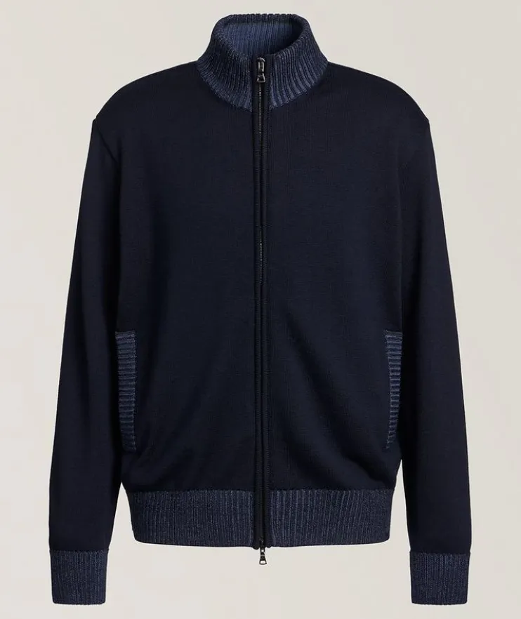 Garment Dyed Virgin Wool Cardigan