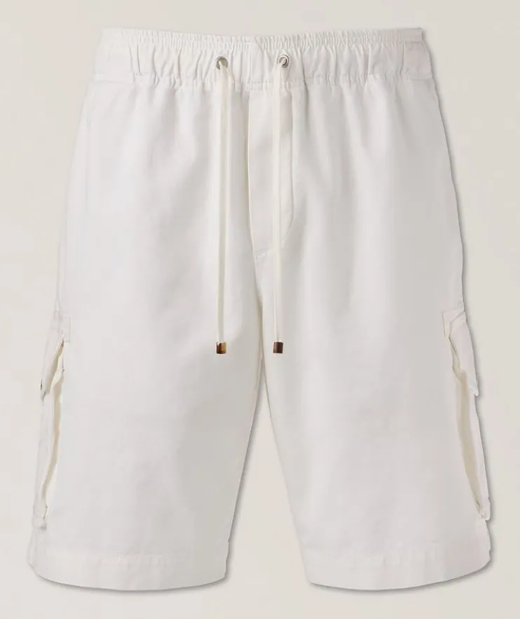 Garment-Dyed Cotton Bermuda Shorts