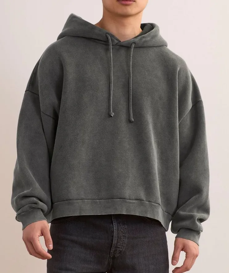 Garment-Dyed Cotton Logo Hooded Sweater