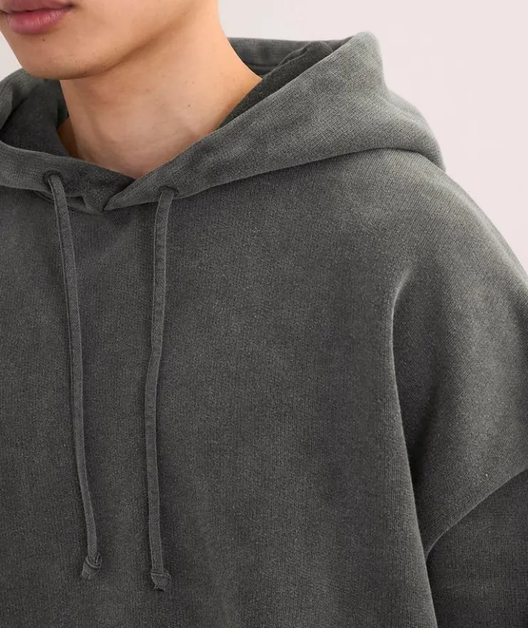 Garment-Dyed Cotton Logo Hooded Sweater