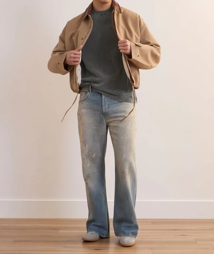 Garment-Dyed Cotton Logo T-Shirt