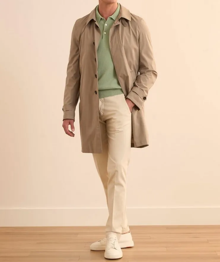 Garment-Dyed Honeycomb Knit Polo