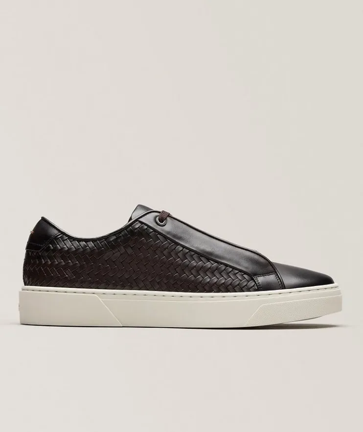 Gary Woven Leather Tennis Sneakers