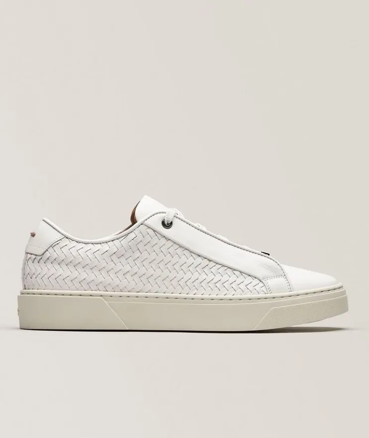 Gary Woven Leather Tennis Sneakers