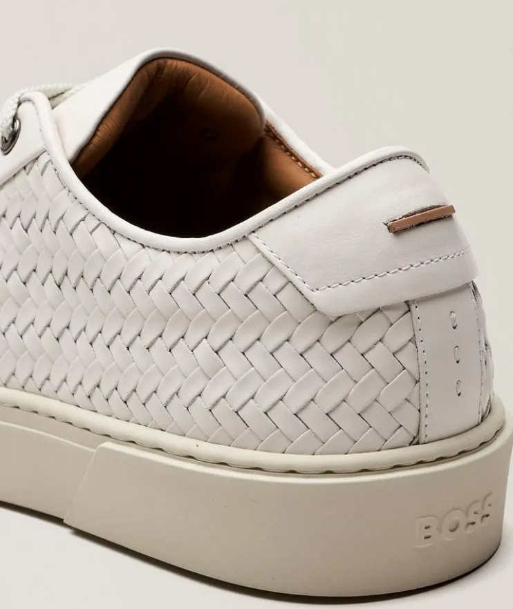 Gary Woven Leather Tennis Sneakers