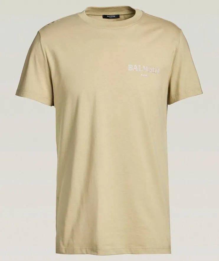 Gel Logo Cotton Crewneck T-Shirt