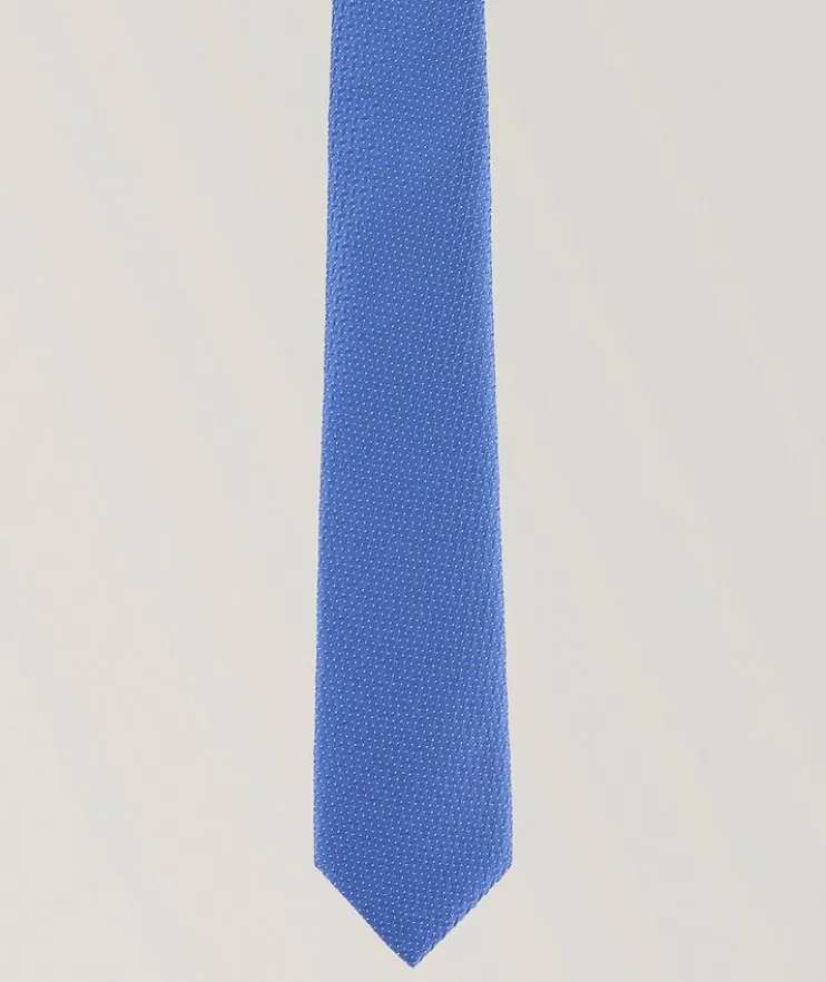 Geometric Jacquard Silk Tie