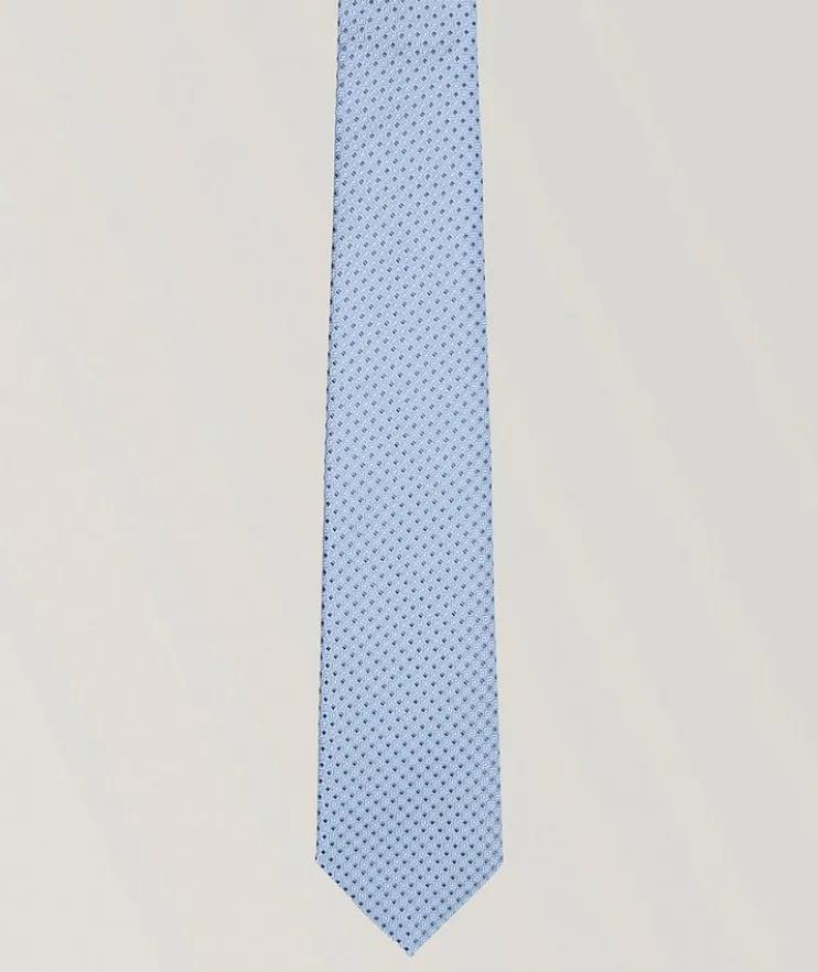 Geometric Jacquard Silk Tie