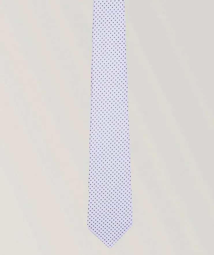 Geometric Jacquard Silk Tie