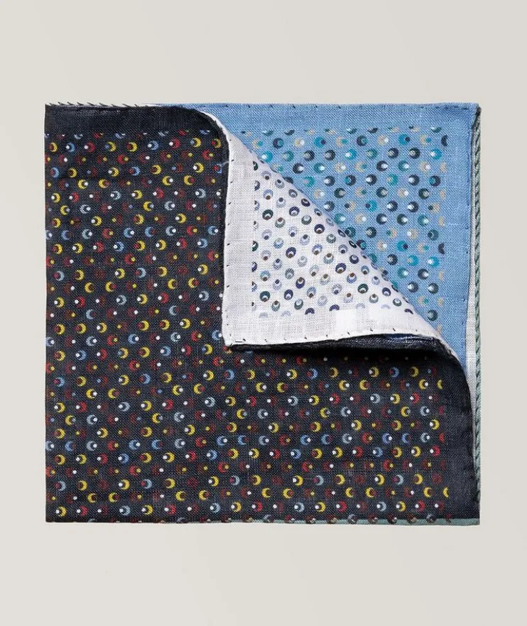 Geometric Linen Pocket Square