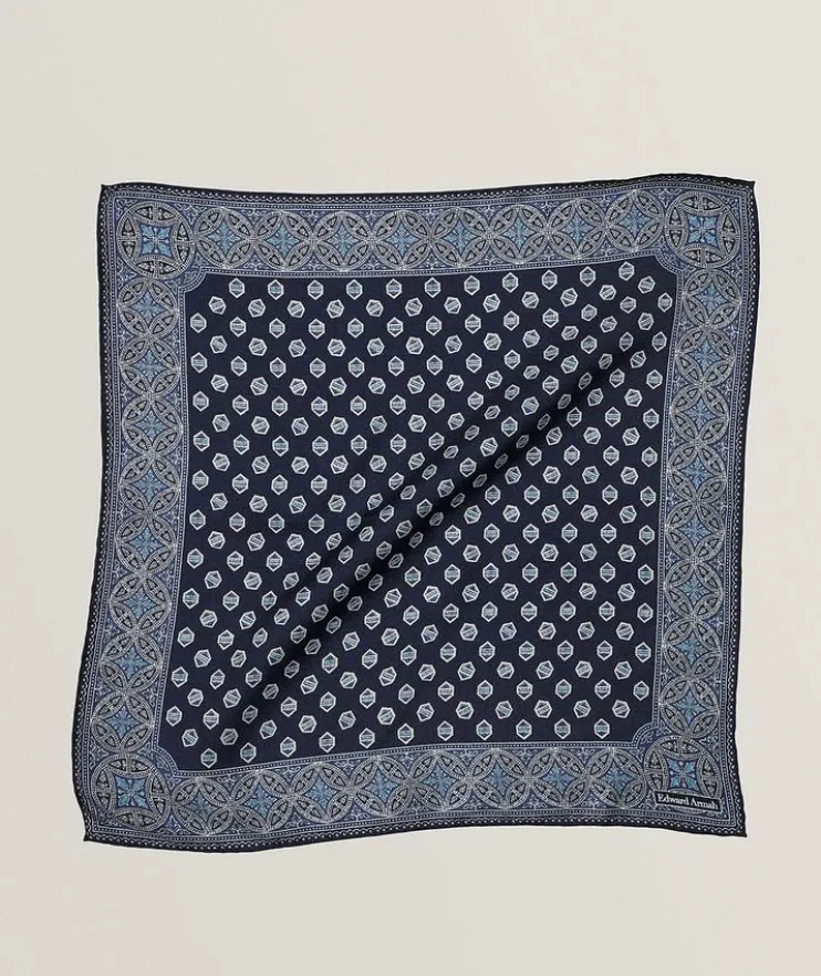 Geometric Neat Silk Pocket Square