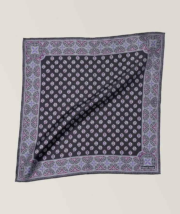 Geometric Neat Silk Pocket Square