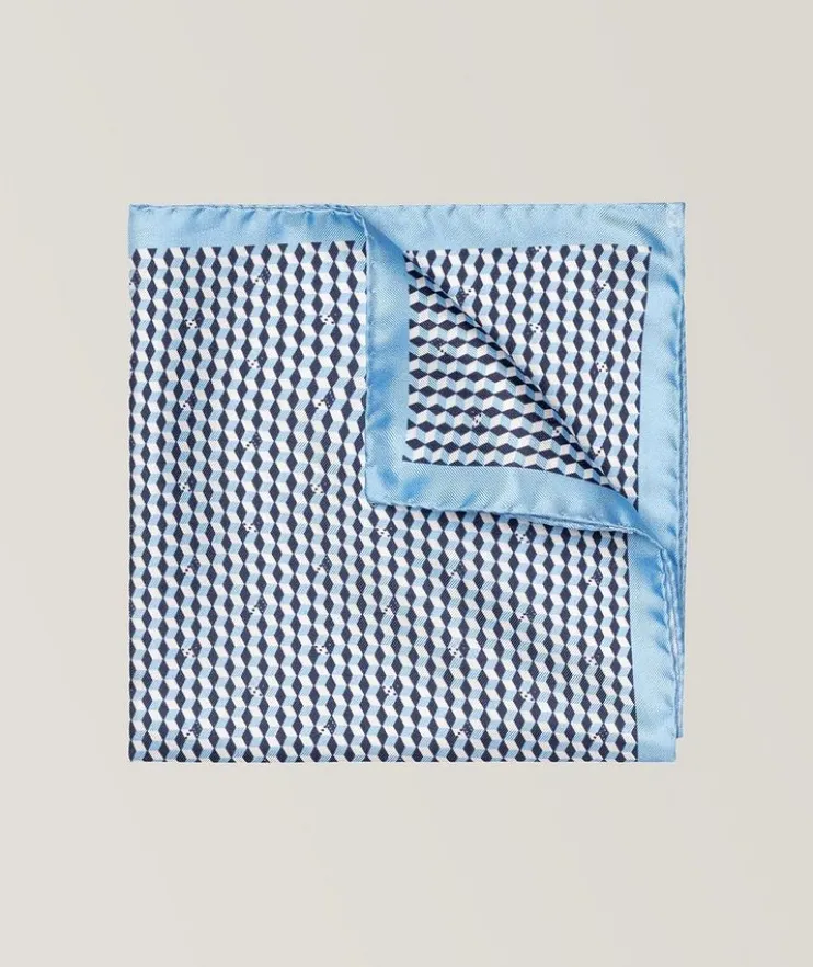 Geometric Silk Pocket Square