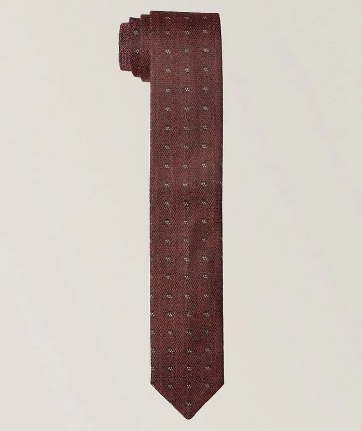 Geometric Weave Silk Tie