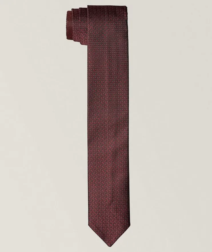 Geometric Weave Silk Tie