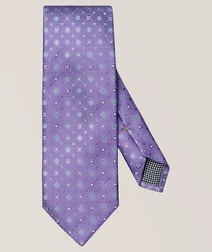 Geometric Woven Silk Tie