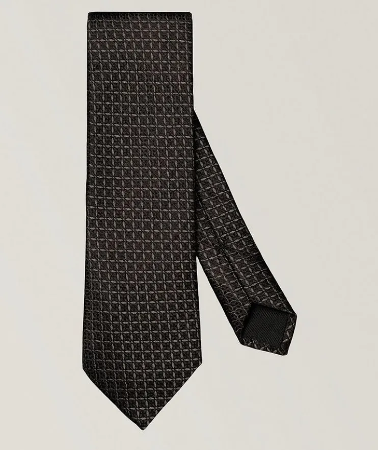 Geometric Woven Silk Tie