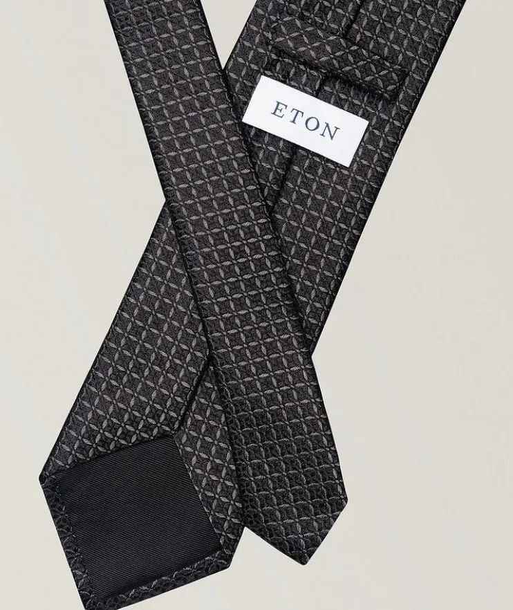 Geometric Woven Silk Tie
