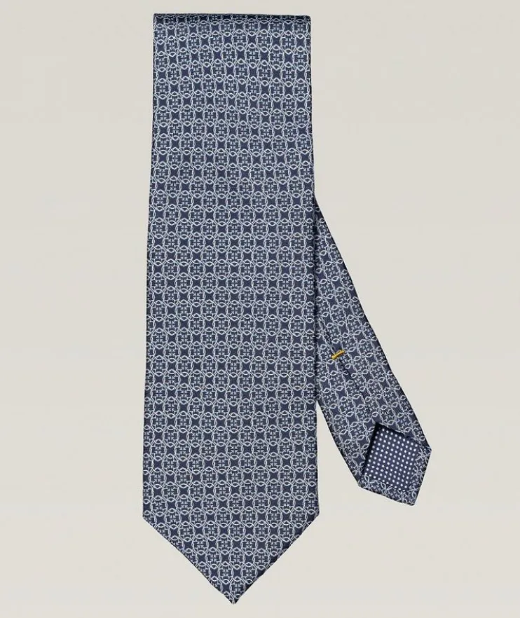 Geometric Woven Silk Tie