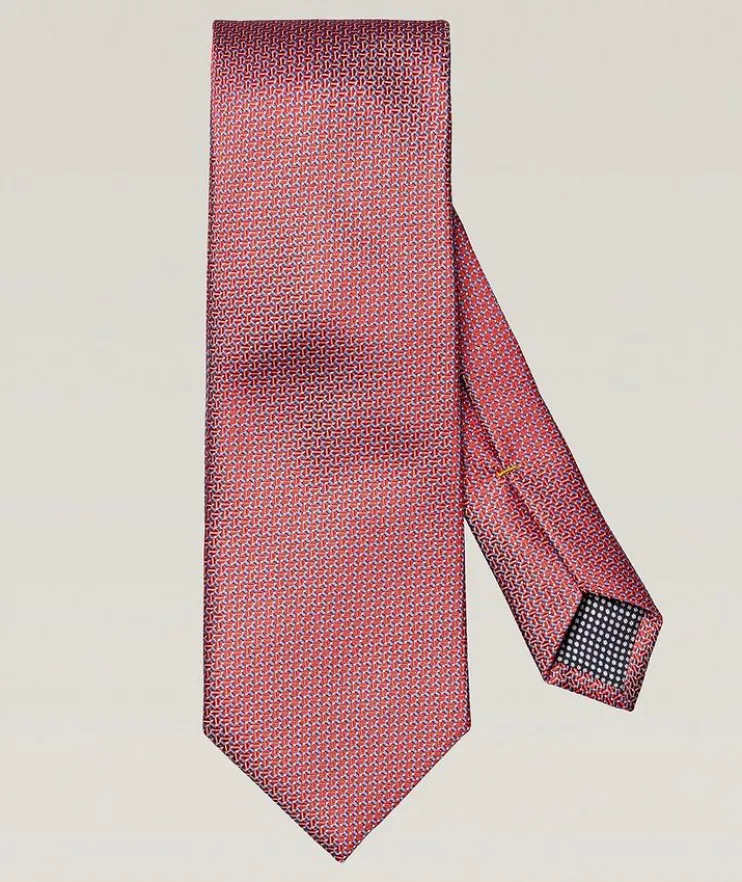 Geometric Woven Silk Tie