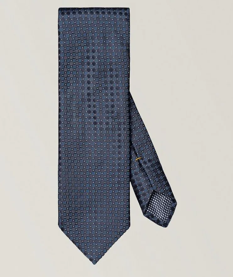 Geometric Woven Silk Tie