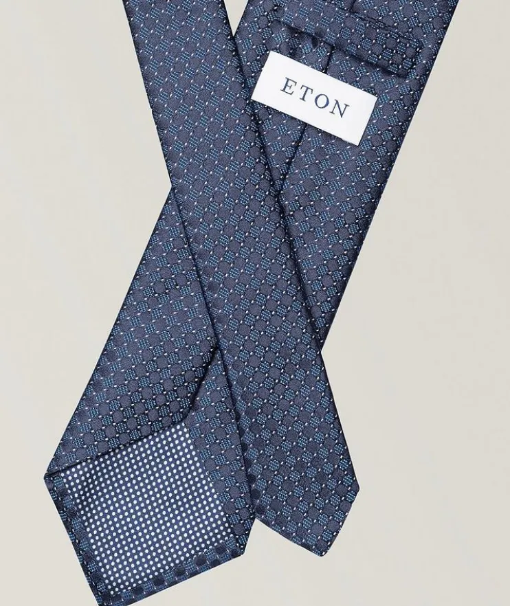 Geometric Woven Silk Tie
