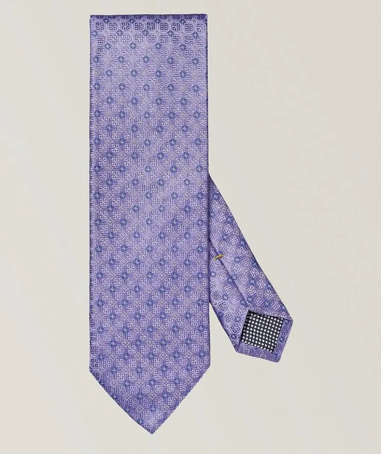 Geometric Woven Silk Tie