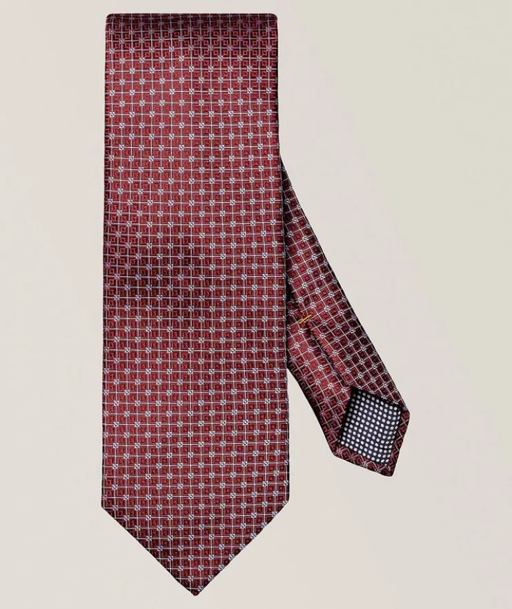 Geometric Woven Silk Tie