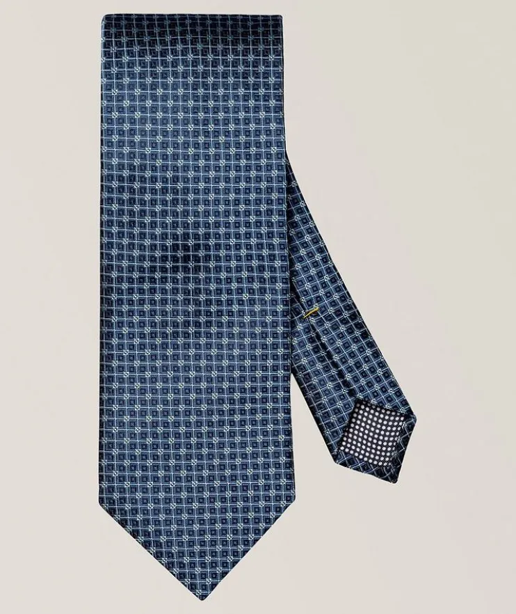 Geometric Woven Silk Tie