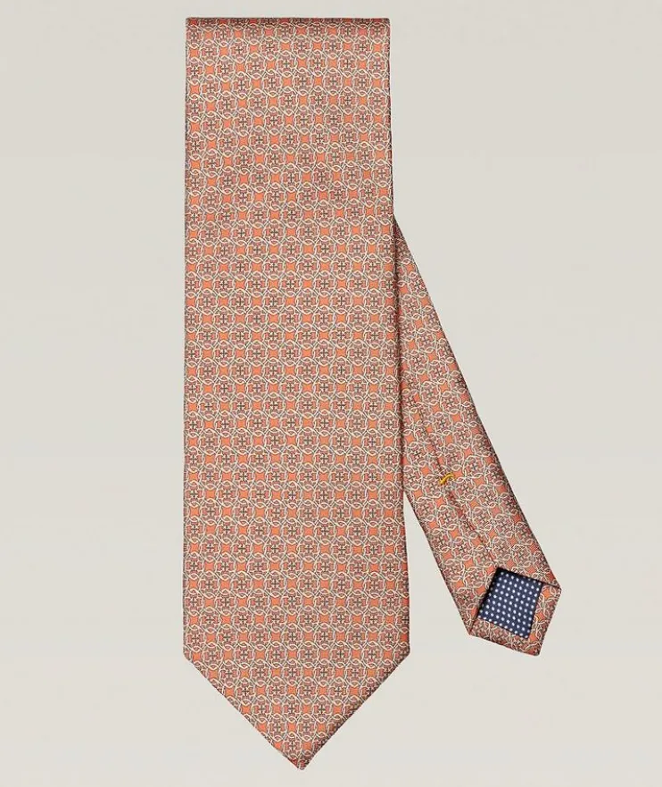 Geometric Woven Silk Tie