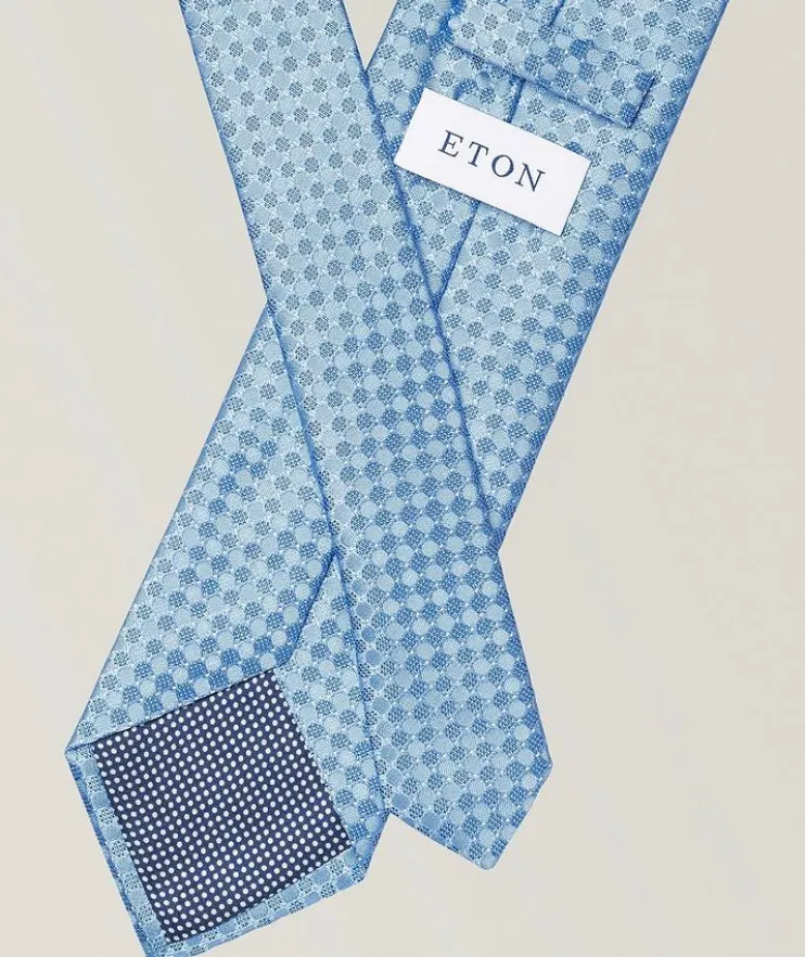 Geometric Woven Silk Tie