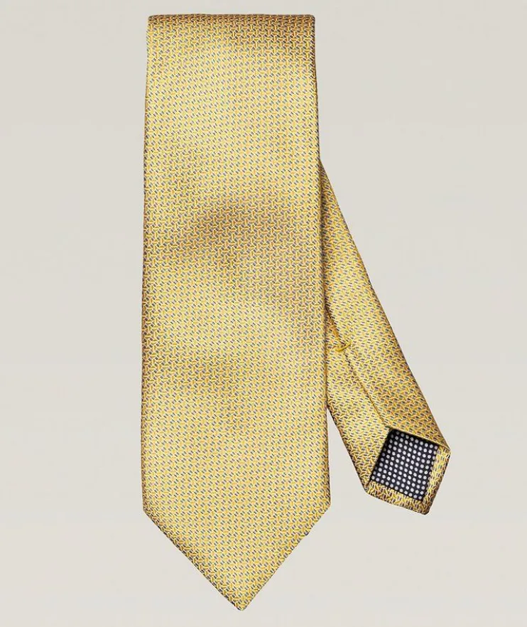 Geometric Woven Silk Tie