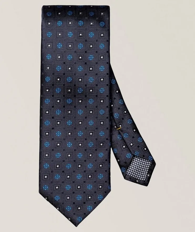 Geometric Woven Silk Tie