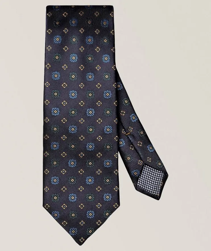 Geometric Woven Silk Tie