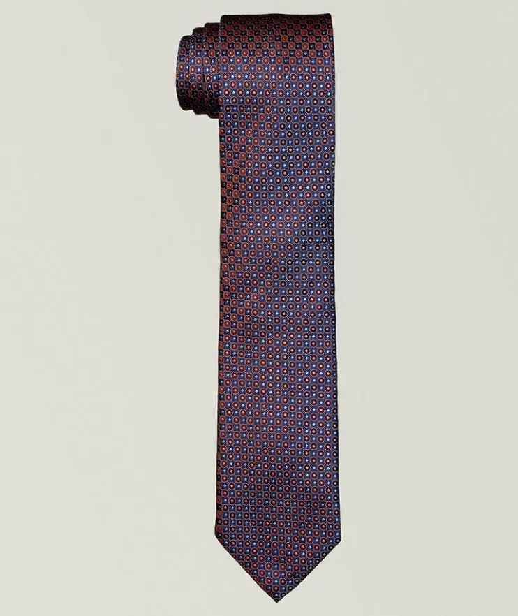 Geometric Woven Silk Tie