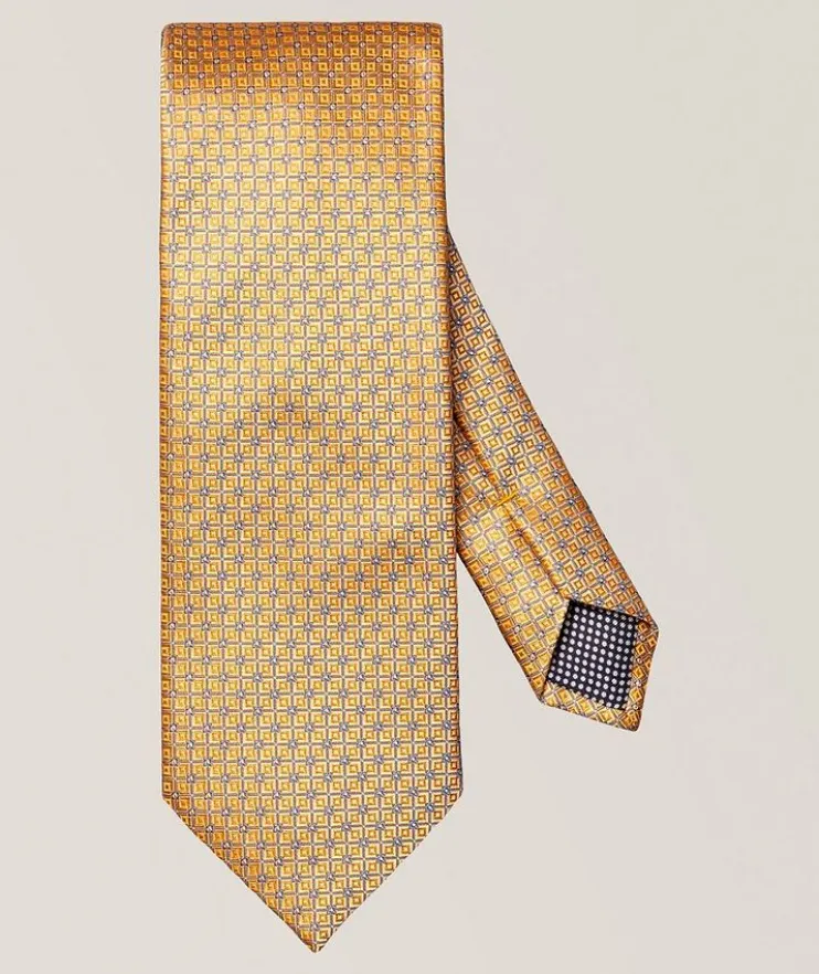 Geometric Woven Silk Tie
