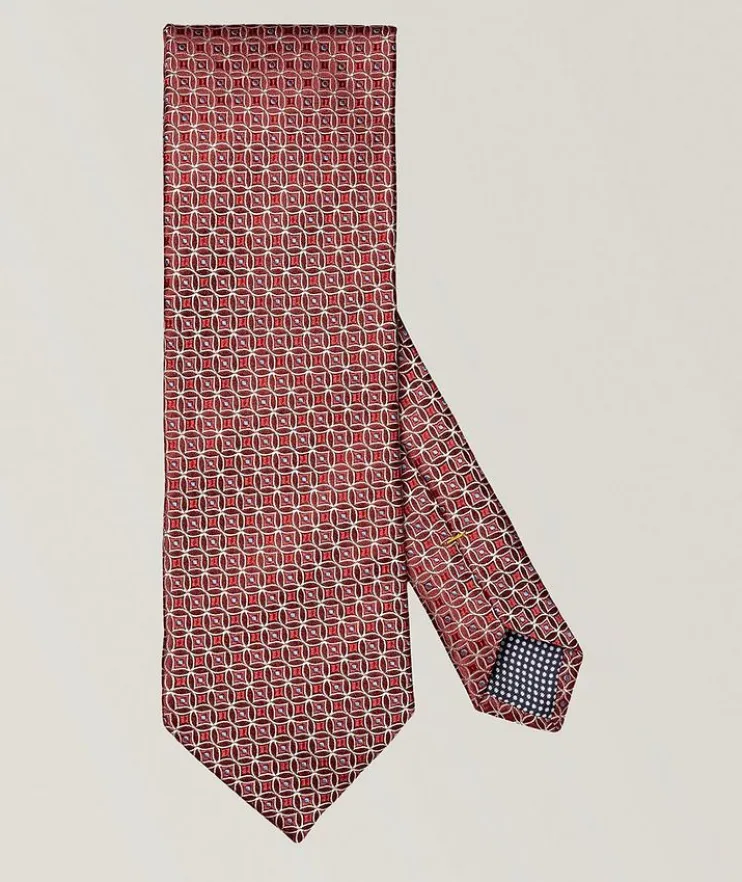 Geometric Woven Silk Tie