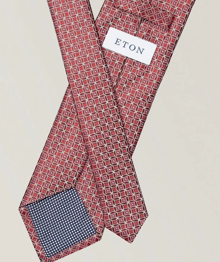 Geometric Woven Silk Tie