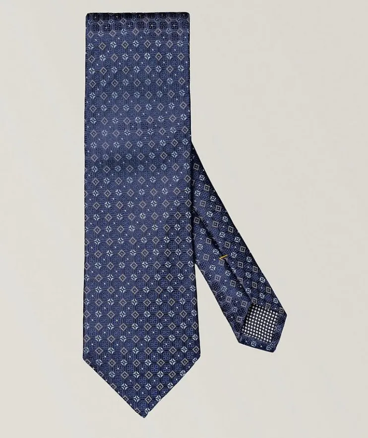 Geometric Woven Silk Tie