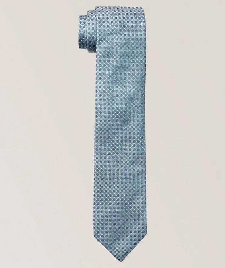Geometric Woven Silk Tie