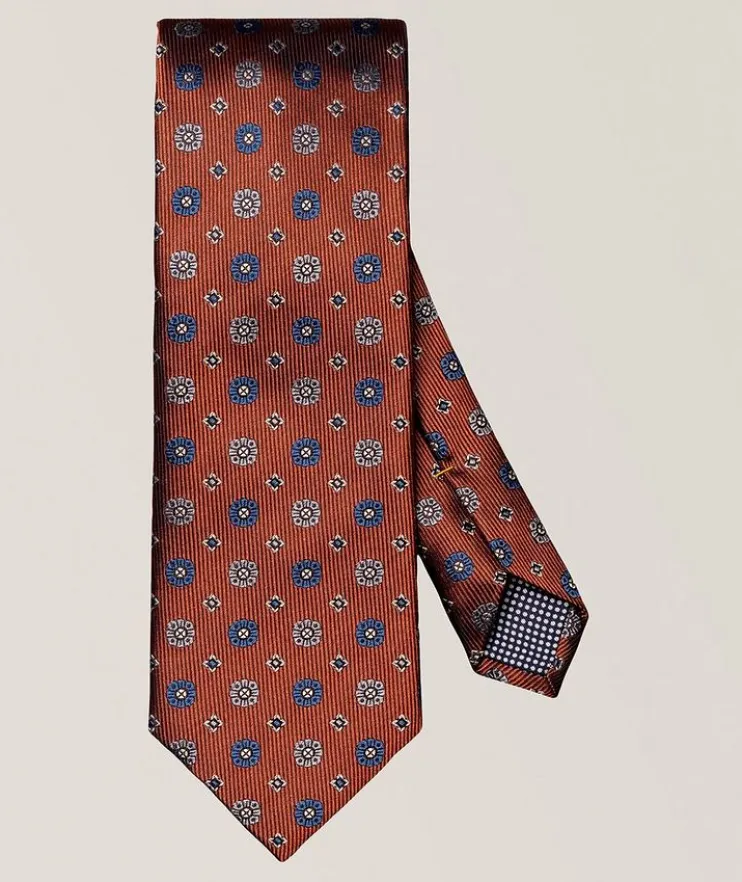 Geometric Woven Silk Tie